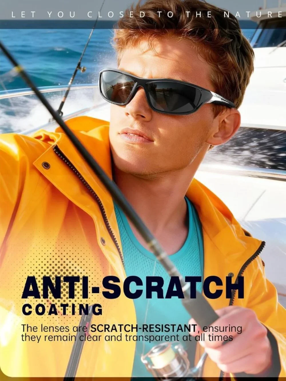 Polarized Sports Sunglasses for Men - UV400 Protection for Fishing, Driving